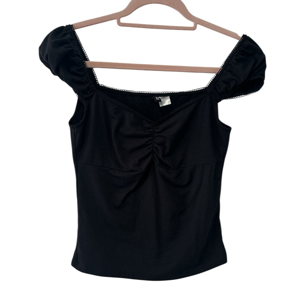 H&M Divided Rouched Black Women's Crop Top-BOGO DEAL